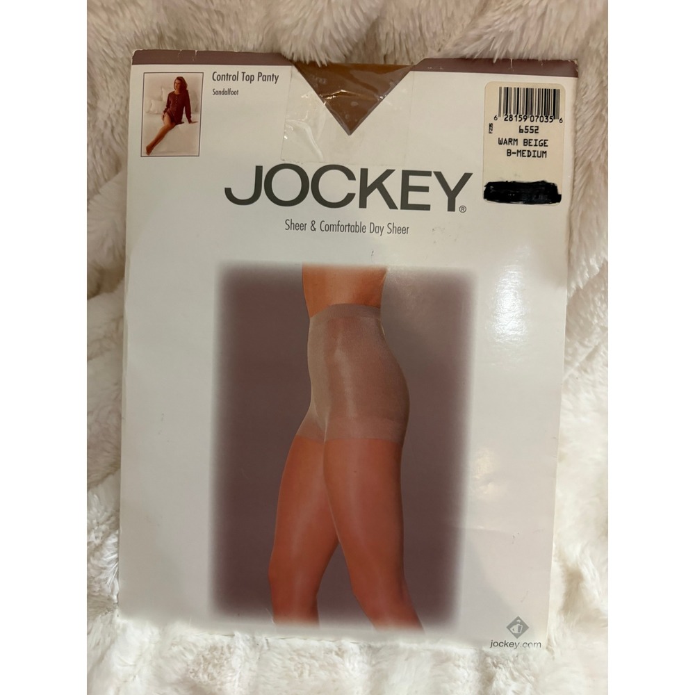 Jockey Sheer & Comfortable Day Sheer Pantyhose Warm Beige Control Top B-Medium
